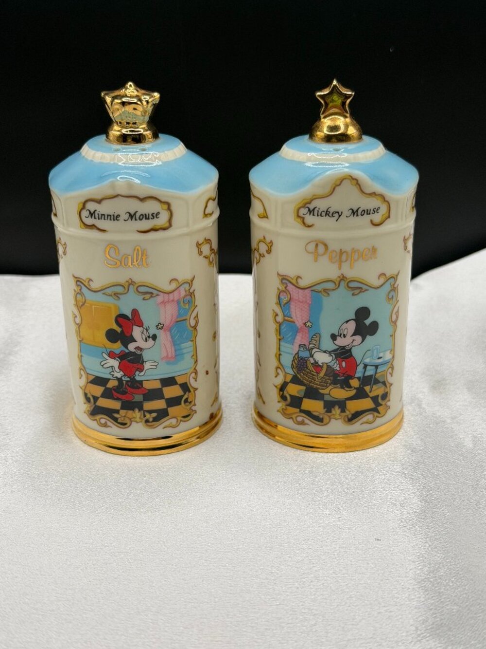 Vintage Mickey & Minnie Mouse 1997 Lenox Disney Salt Pepper Shaker Set